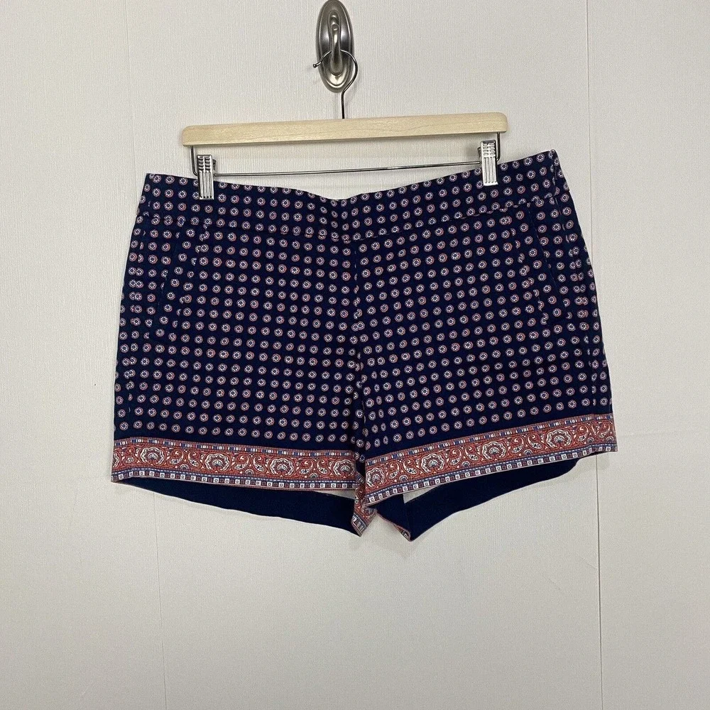 J. Crew Women’s Multicolor Floral Shorts 100% Cotton Short Size 14. - Picture 1 of 12